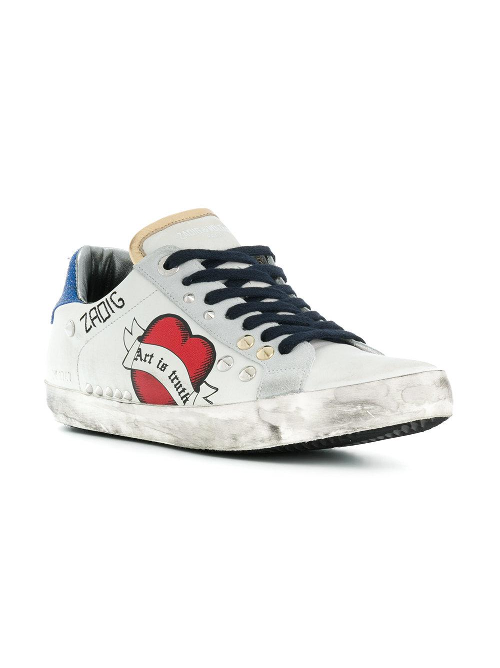 zadig and voltaire white high tops