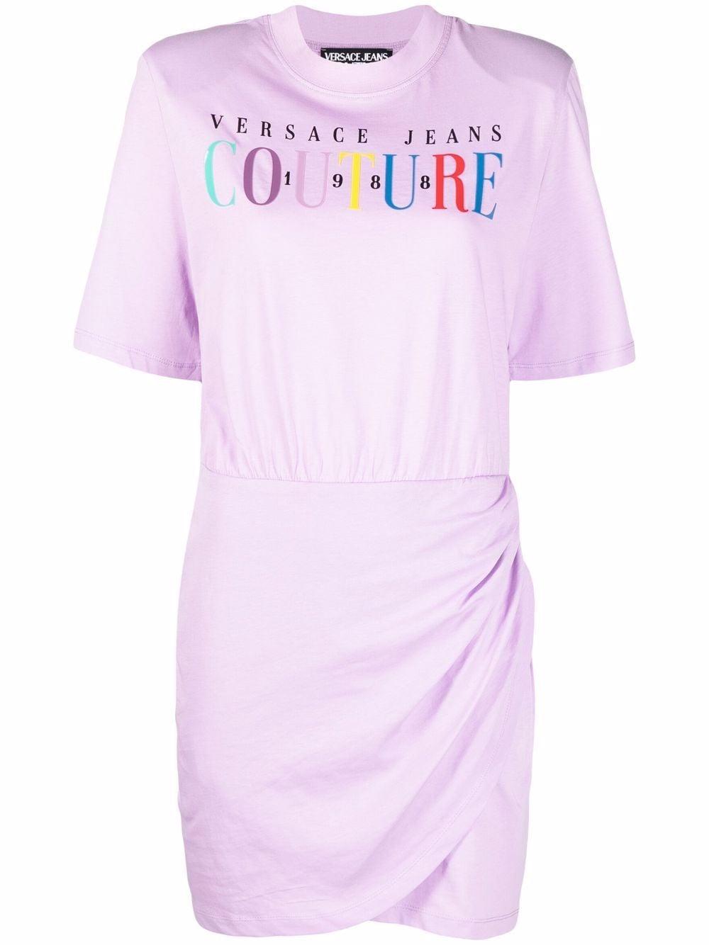 楽器本体購入者限定 Versace Jeans Coutureレディース パープル ドレープ Tシャツワンピース 特典