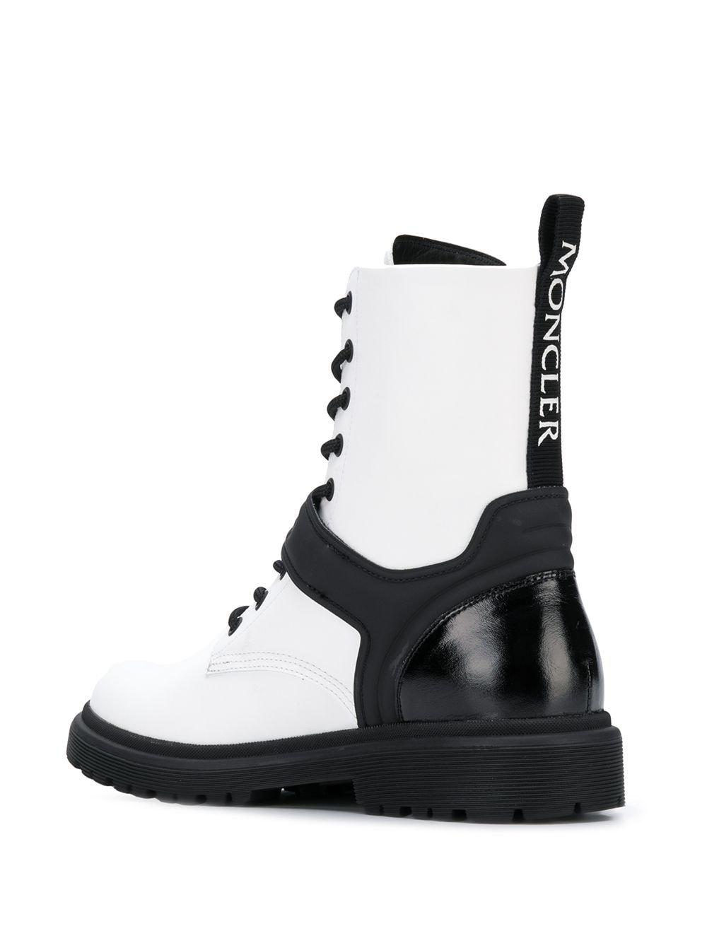 Moncler Leather Calypso Boots in White - Lyst