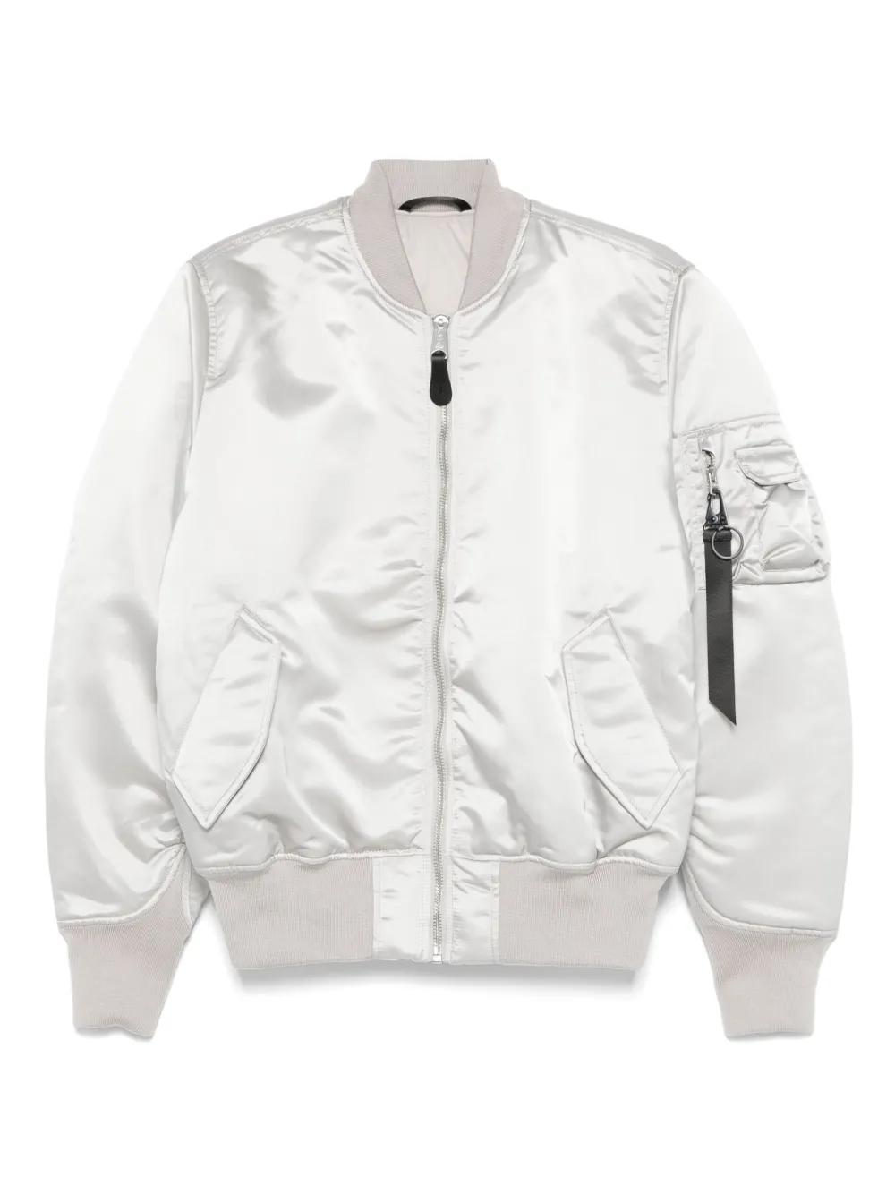 Chaqueta Bomber Alpha Industries MA-1 Para Mujer - Acolchada Gris Resistente Al Agua