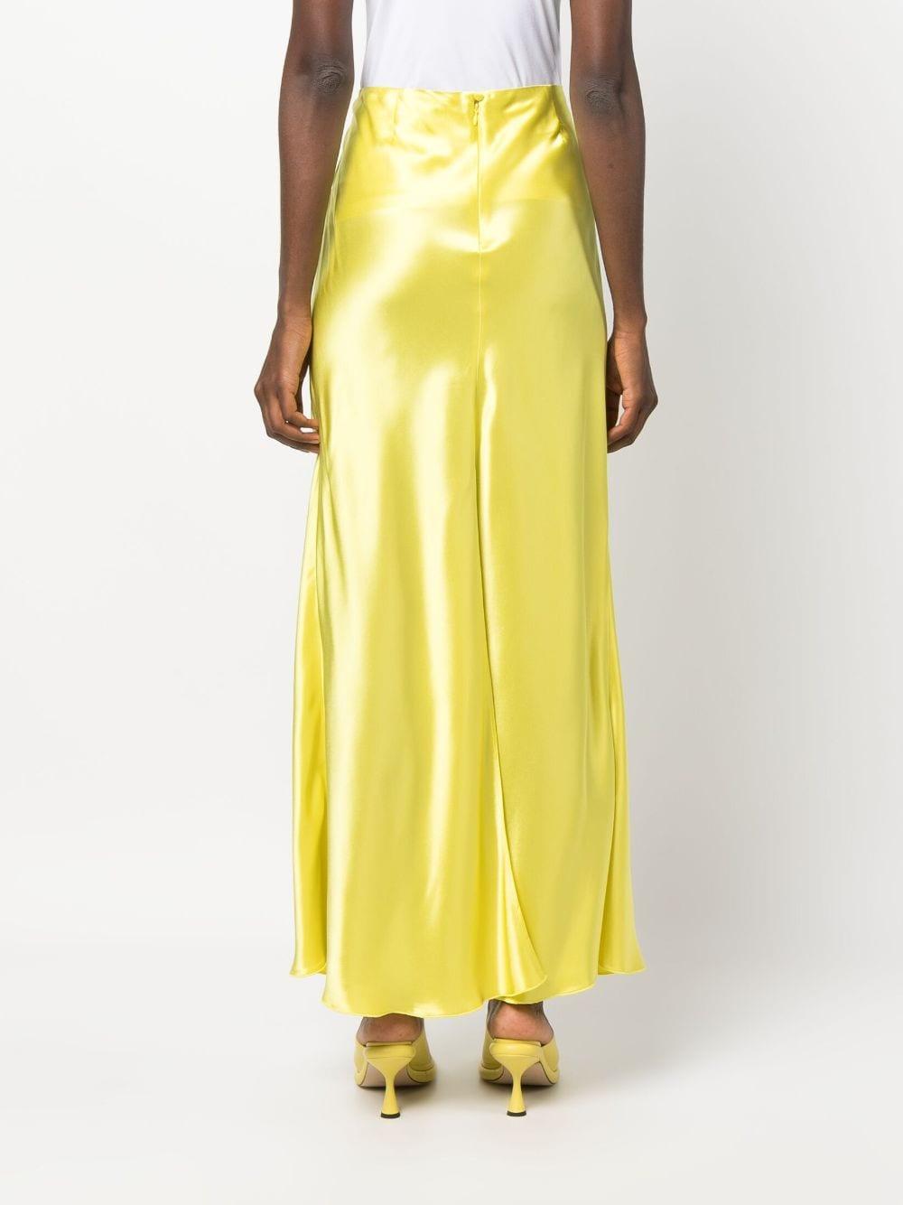 Topshop satin skirt yellow cheap
