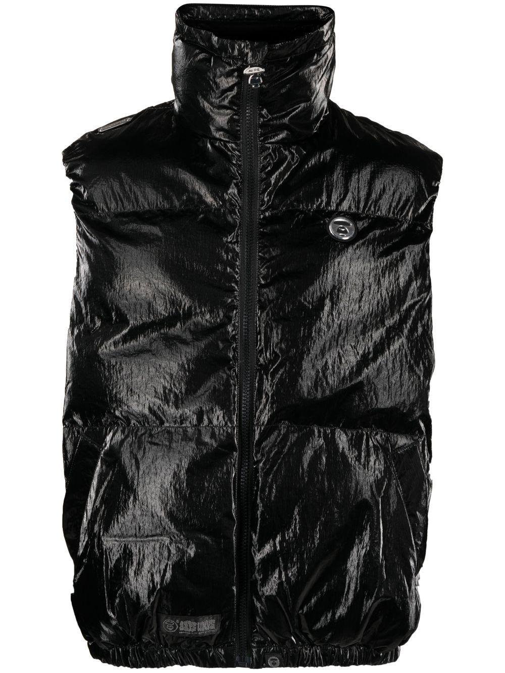 Aape By A Bathing Ape メンズ ブラック パデッドジレ ジャケット