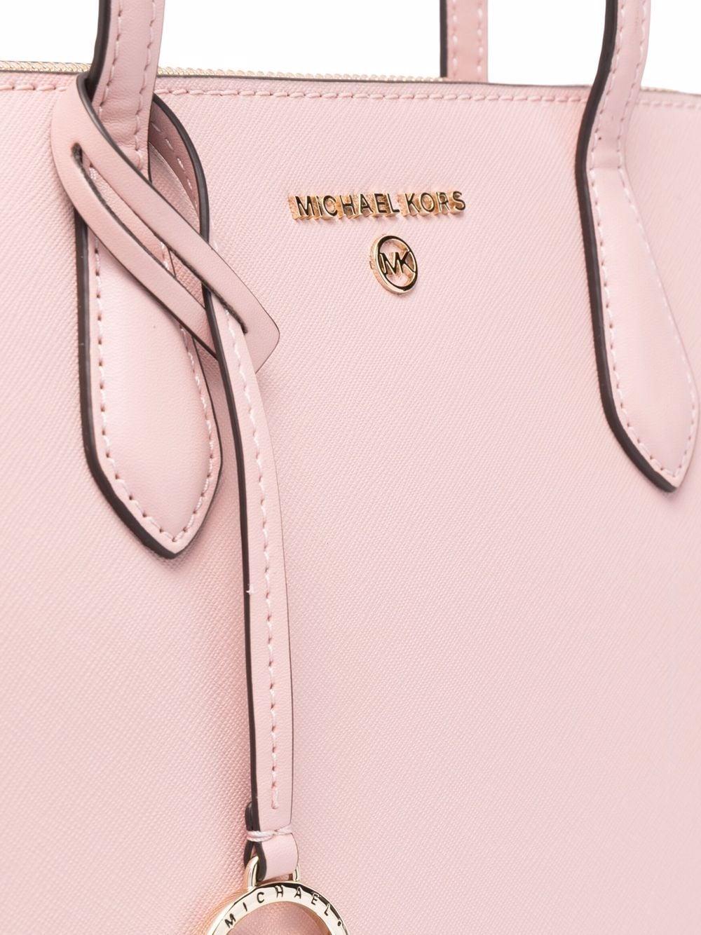 Michael Kors Marilyn Medium Top Zip Pink Saffiano Leather Tote