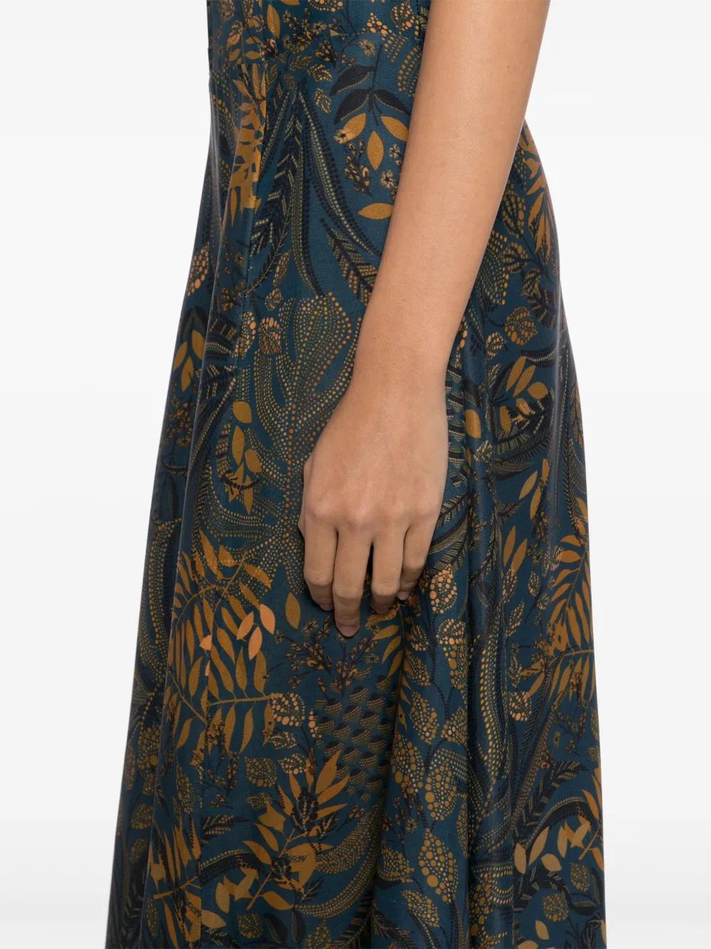 FARM Rio Dotted Forest Maxi Dress in Gray | Lyst