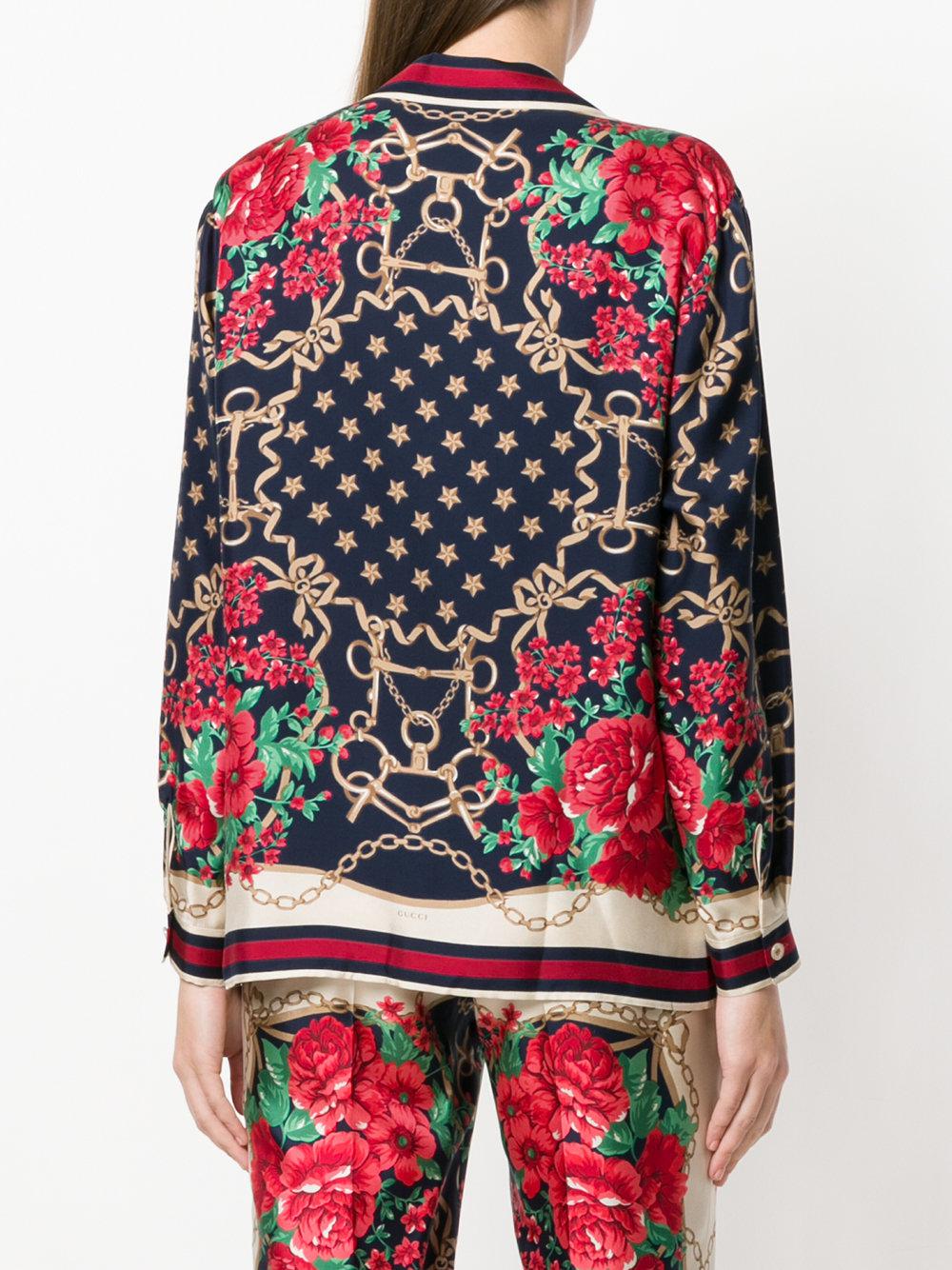 Gucci Floral Chain Print Shirt | Lyst
