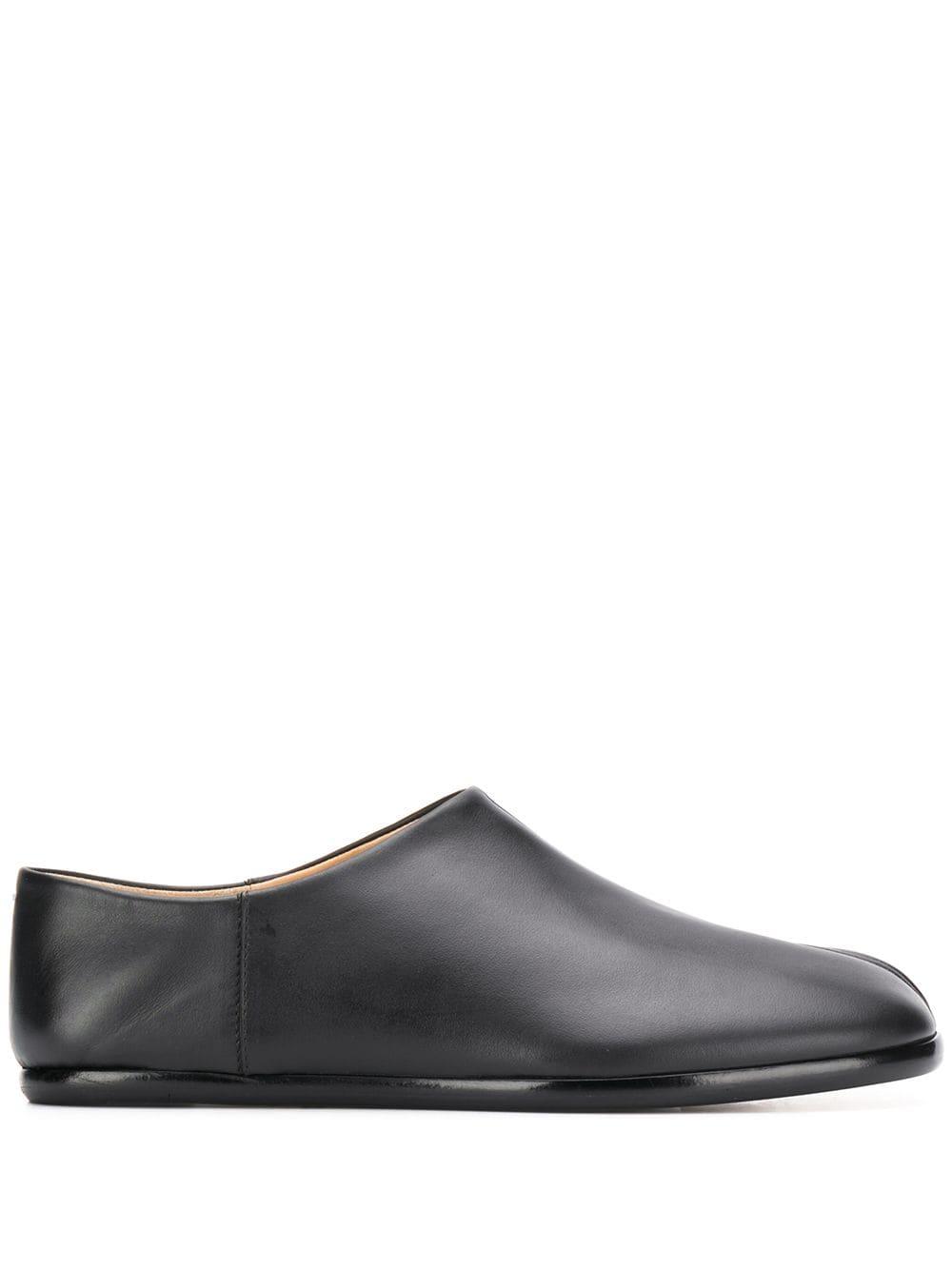 Maison Margiela Leather Tabi Slippers in Black - Save 39% - Lyst