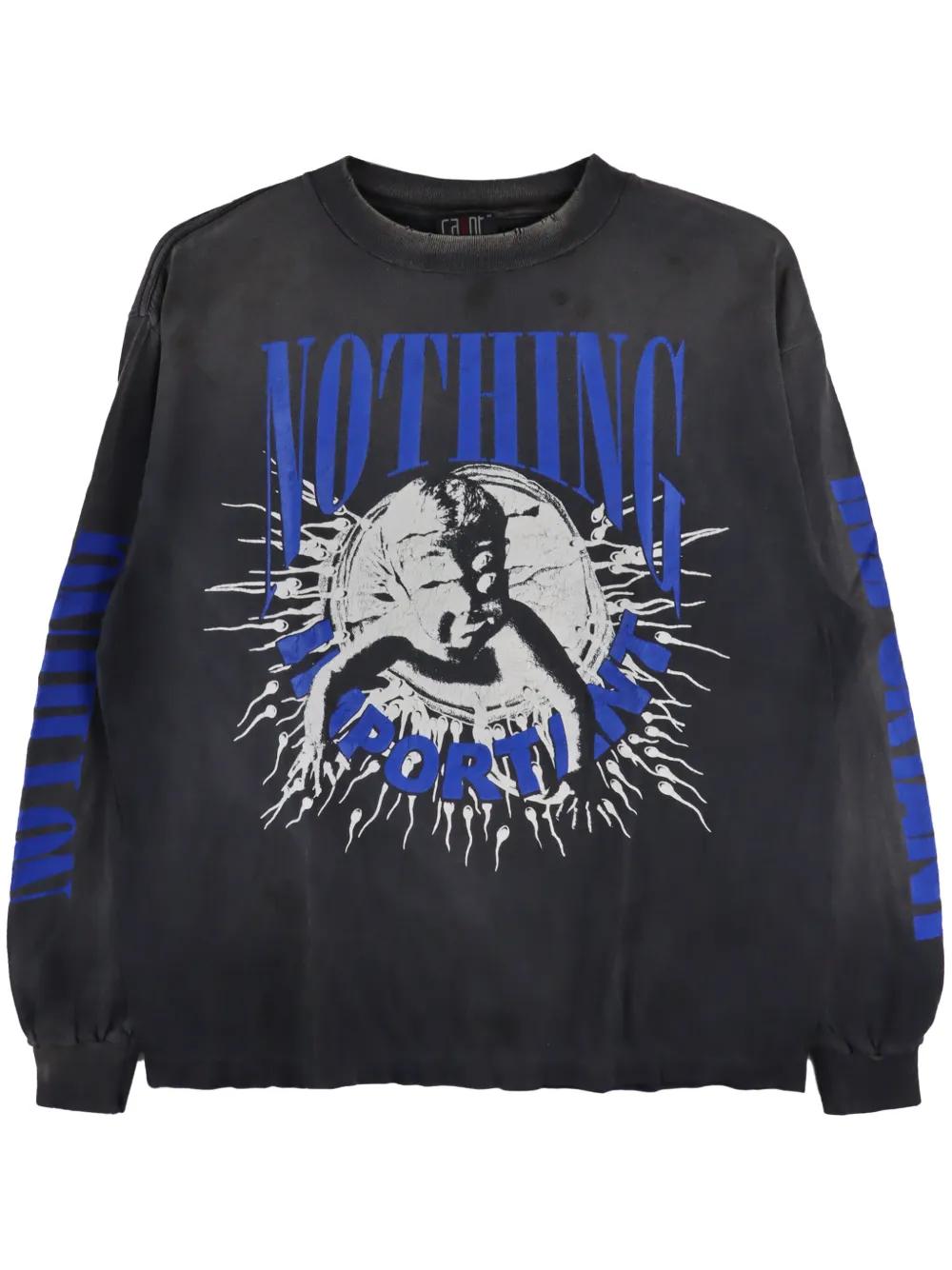 SAINT Mxxxxxx X Kosuke Kawamura Nothing Important T-Shirt in Blue