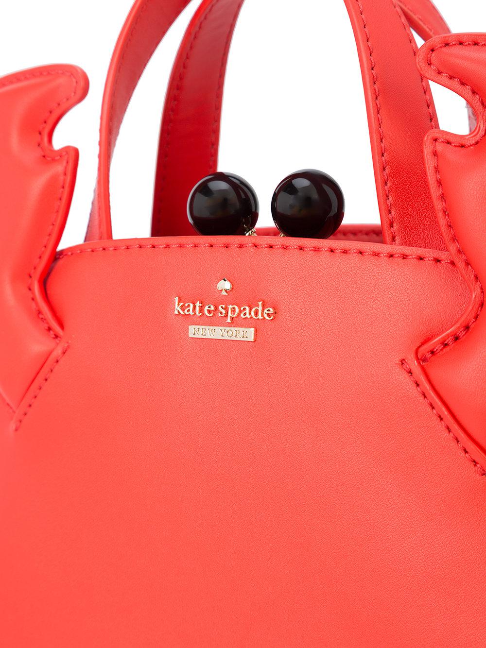 Kate Spade Leather Crab Legs Tote in Red Lyst