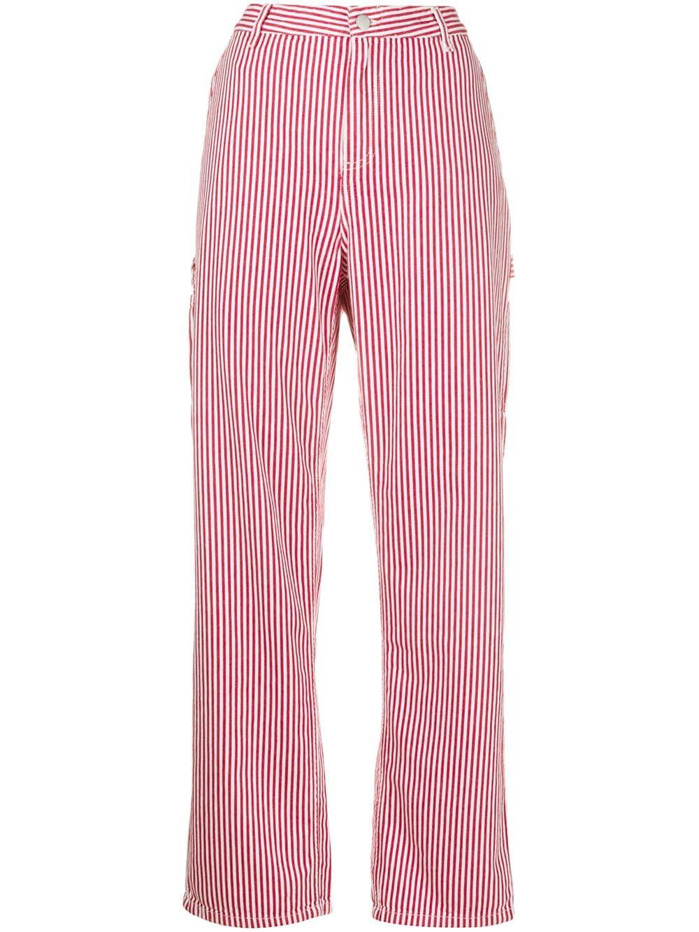 sengetøj Sandsynligvis nikotin Carhartt WIP Striped Trousers in Red | Lyst