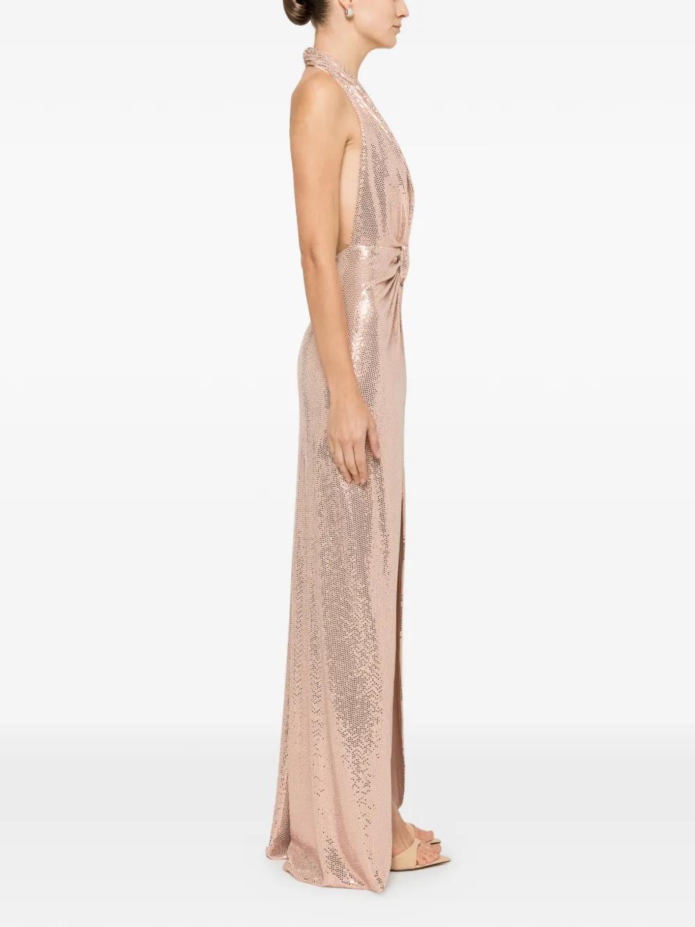 nissa open back maxi dress Nissa Open-Back Ruched Maxi Dress - Pink - 36% Off