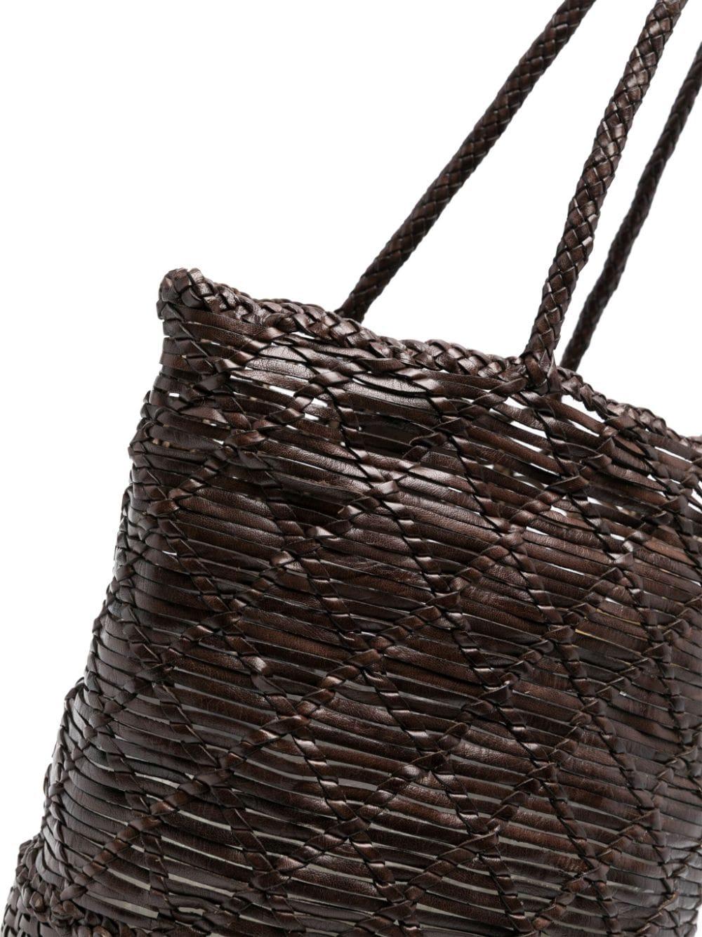 Corso Weave Leather Bucket Bag