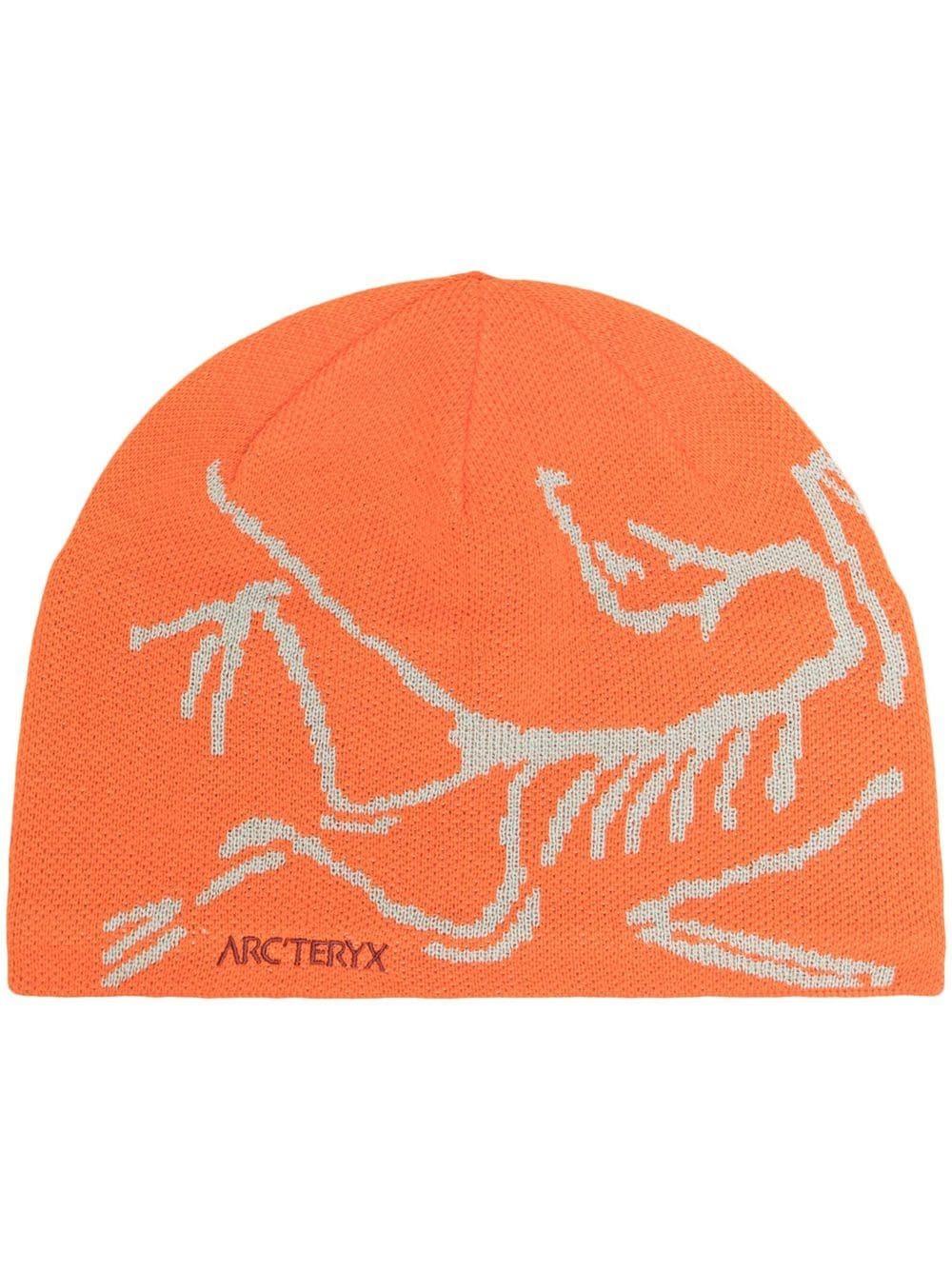 Arc'teryx Intarsia-knit Wool-blend Beanie in Orange for Men | Lyst