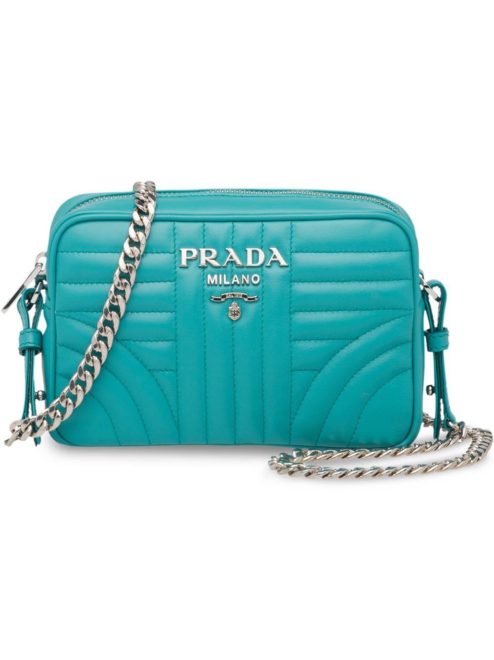 Prada Leather Diagramme Crossbody Bag in Green Lyst