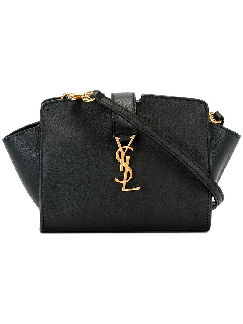 Lyst - Saint Laurent Toy Ysl Cabas Crossbody Bag in Black