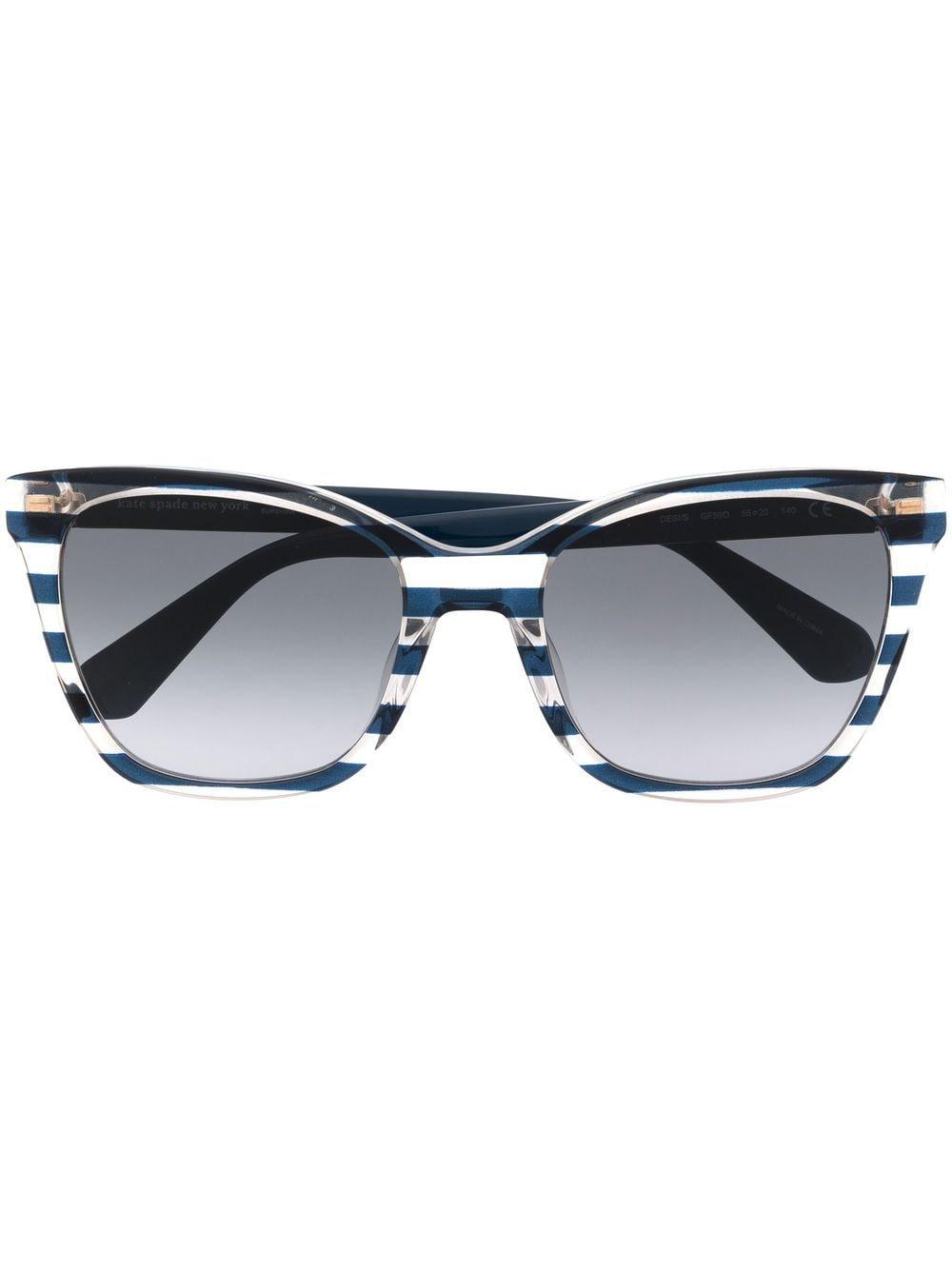 Kate Spade Desi Striped Butterflyframe Sunglasses in Blue Lyst