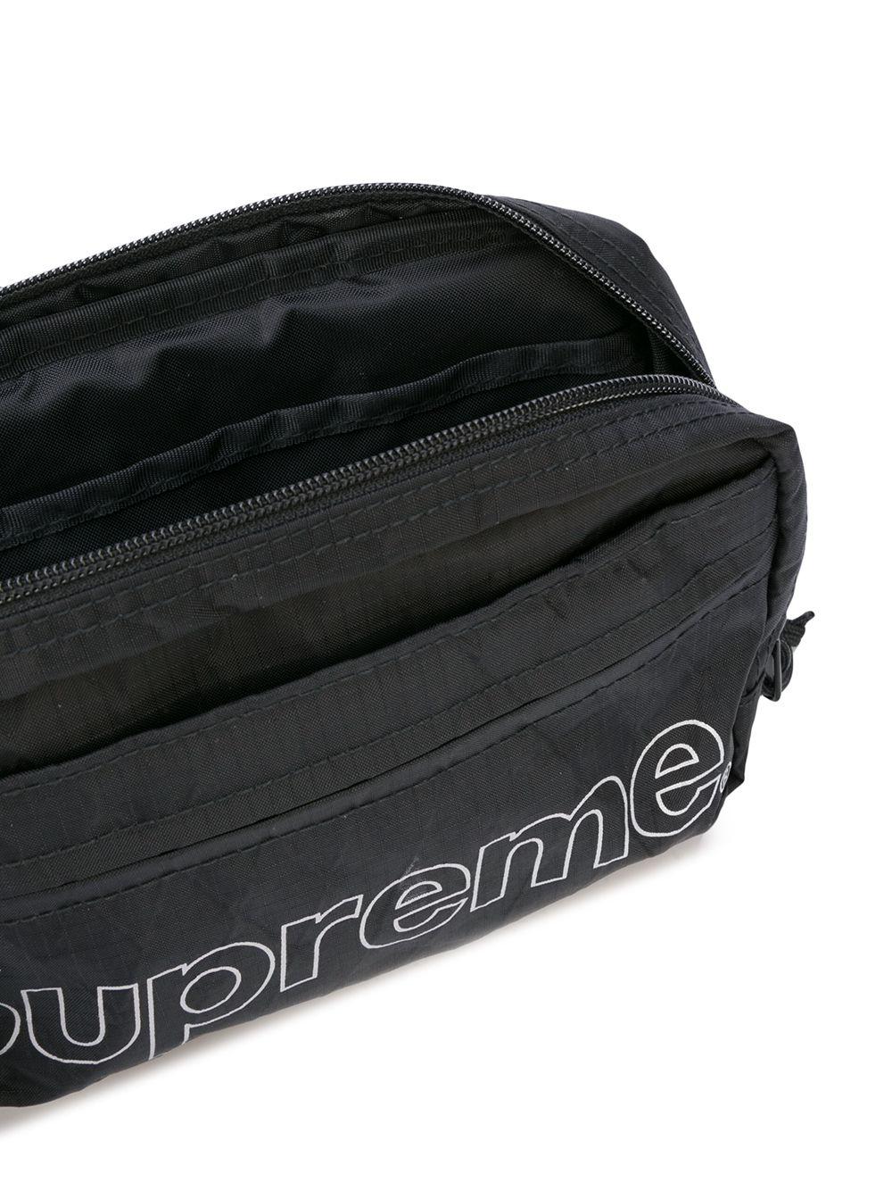 Supreme Logo Print Shoulder Bag in Black | Lyst