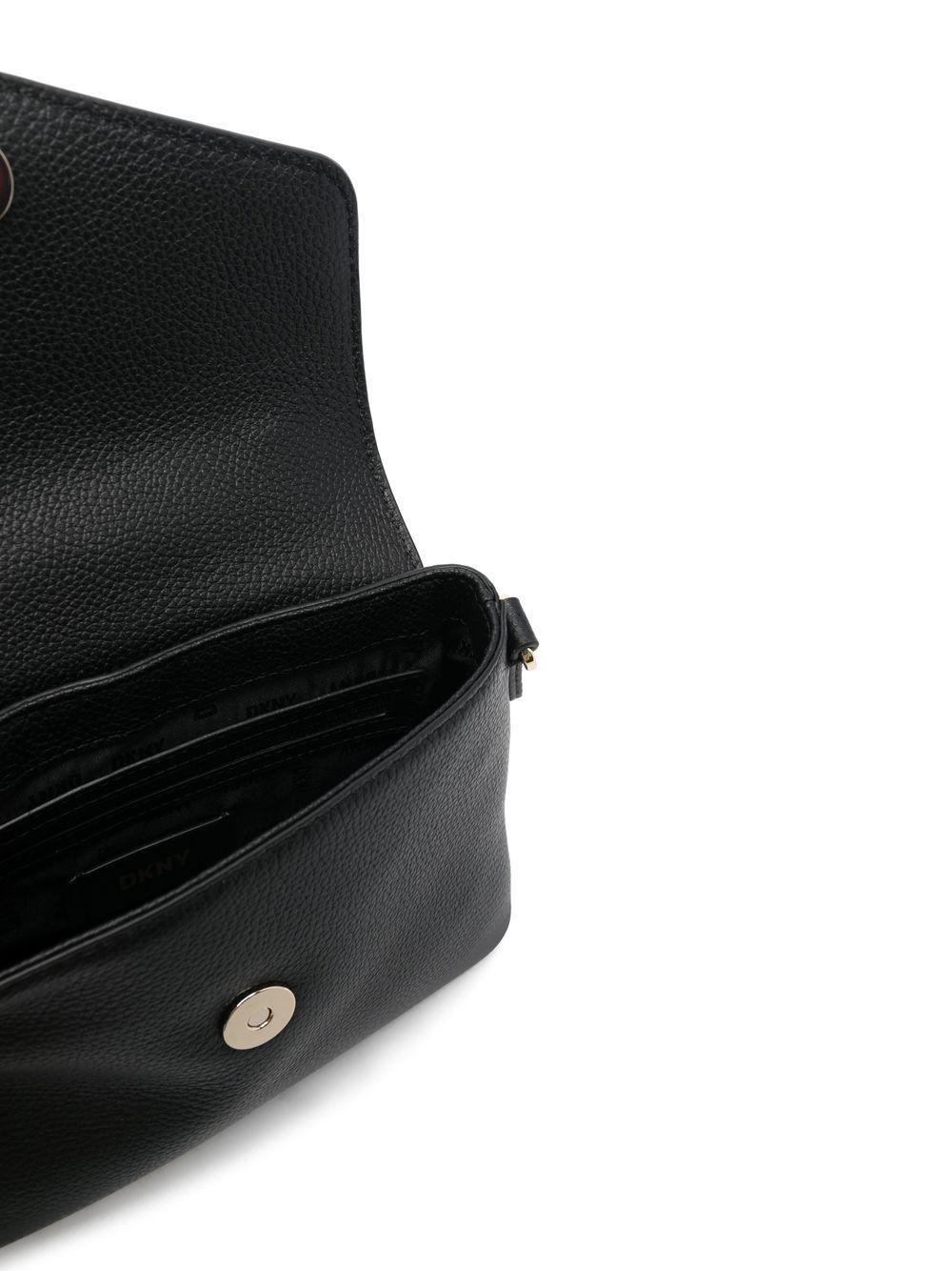 Dkny Women's Millie Leather Top Handle Crossbody Bag in Black