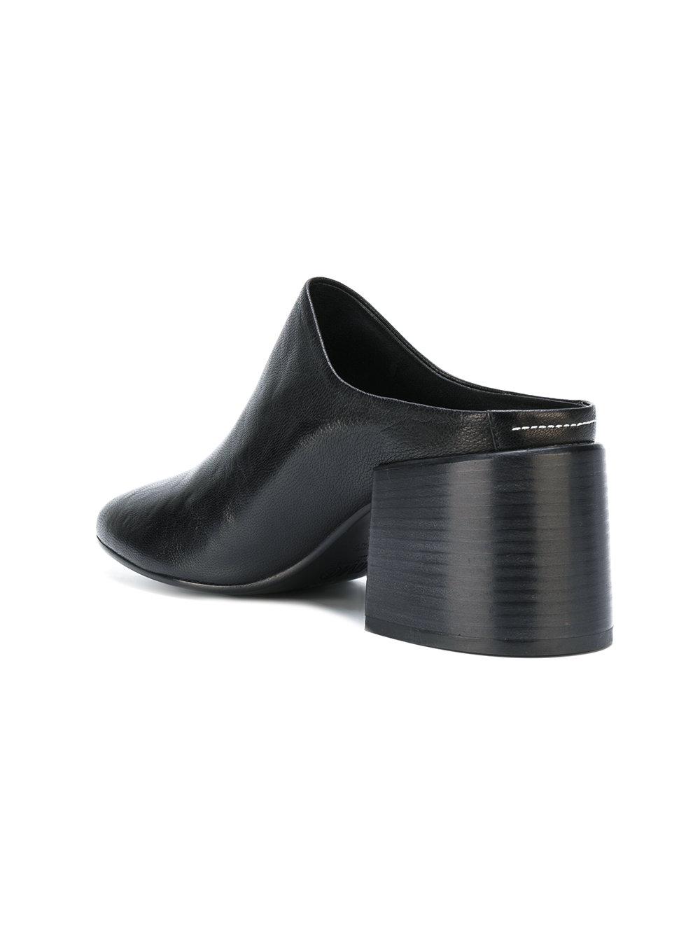 closed toe stiletto mules