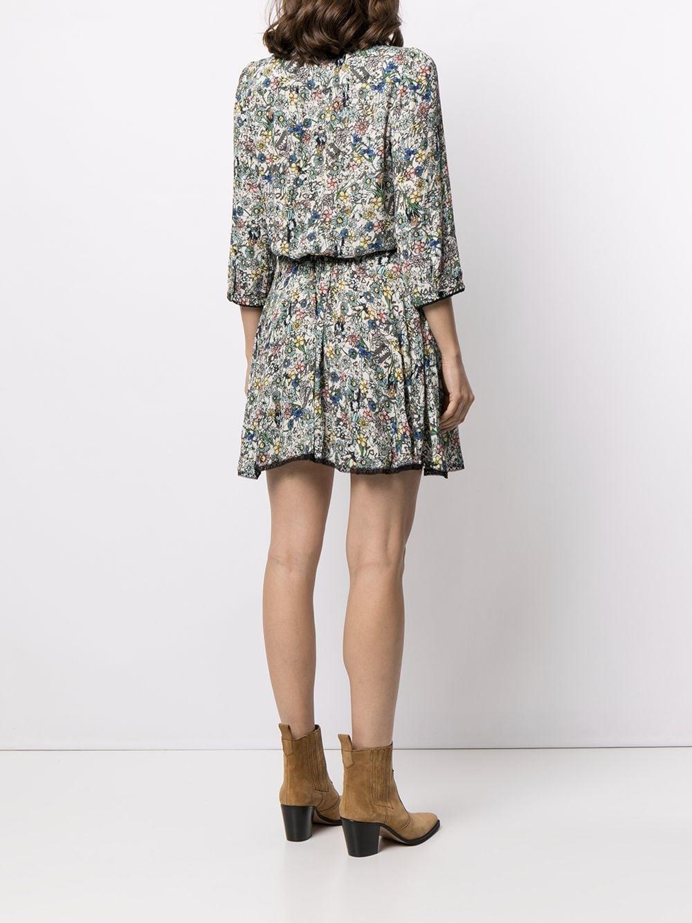 Zadig & Voltaire Raspail Crinkled Flower-print Dress | Lyst Canada