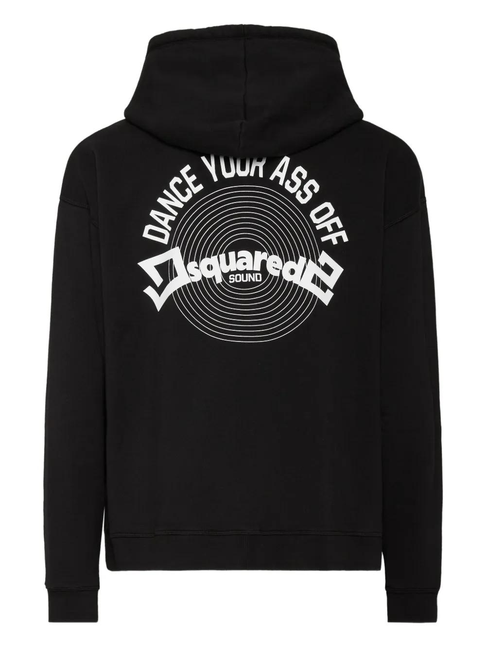 パーカー・フーディ Dsquared2 Relaxed Black Hoodie With Iconic Logo Print DSQUARED2 | Shirts | Dsquared2 Relaxed Black Hoodie With