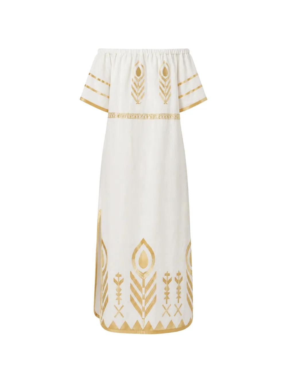 white and gold greek dress Portrait Greek Goddess White Dress Gold Stock Photo 138423374