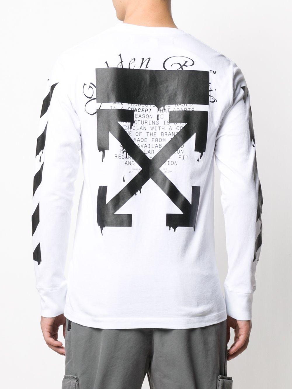 Off-White c/o Virgil Abloh Cotton Dripping Arrows Long-sleeved T-shirt ...