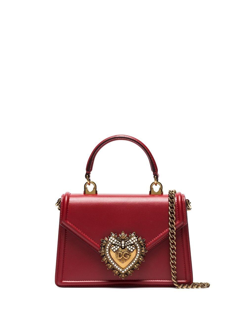 Dolce & Gabbana Medium Devotion Bag in Red | Lyst