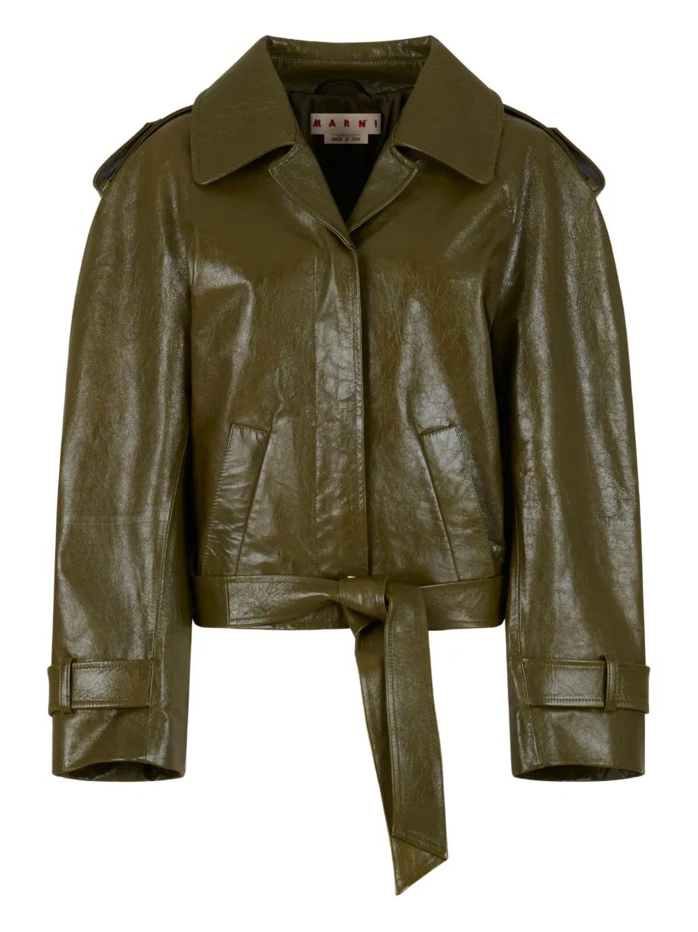 【関税＆送料込み】Marni Green Single-Breasted Jacket With TIGHT / SINGLE BREASTED JACKET ( TYPE-3) (GRAY GREEN)