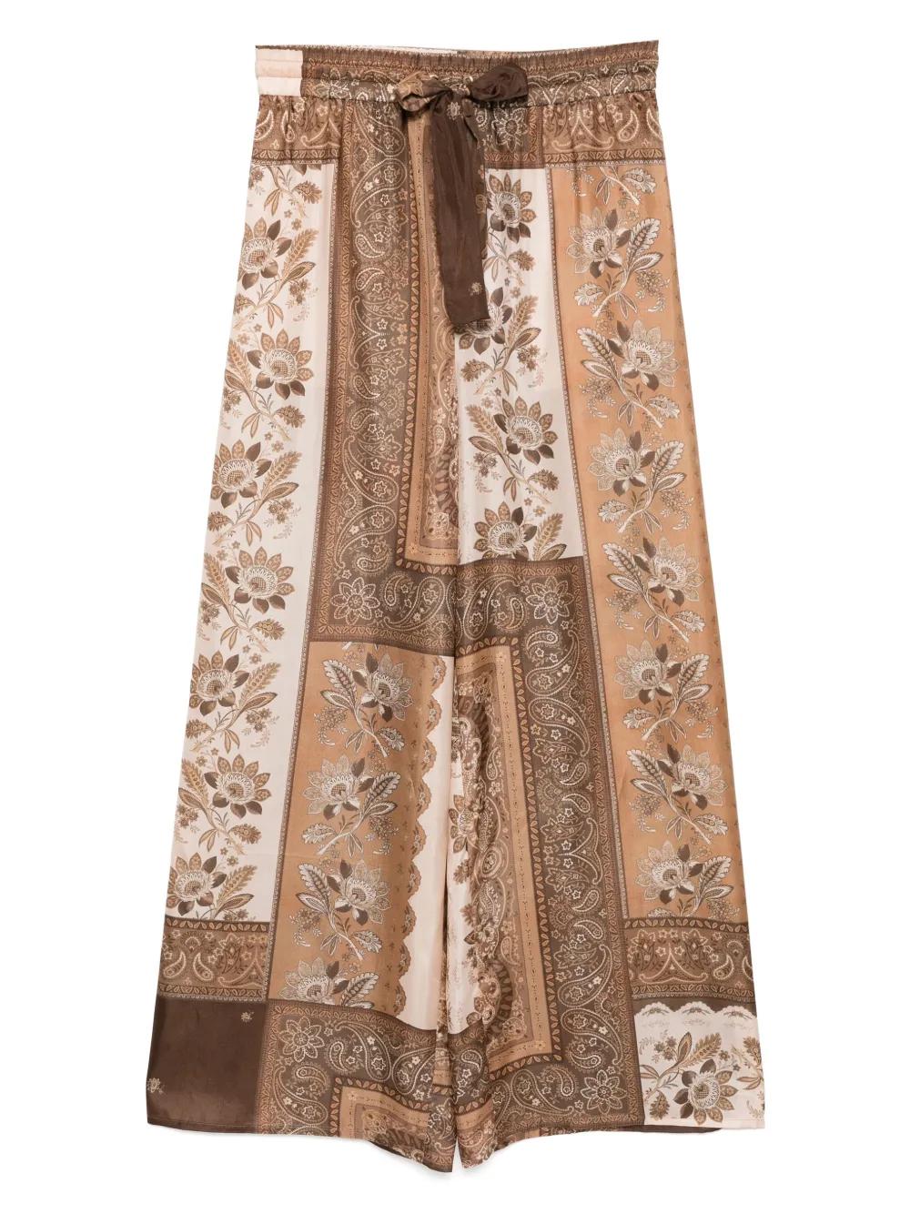 パンツ ZIMMERMANN Women Straight Pants 3590PSS252 CHCBAN Brown Zimmermann Lucky Relaxed Pants - Brown - Women