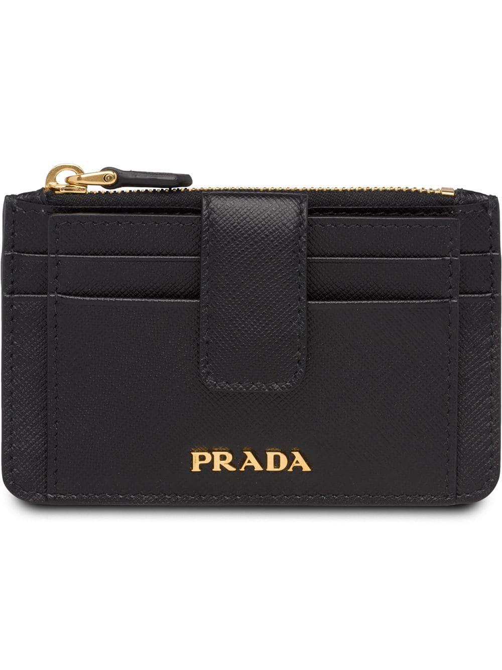 Prada Credit Card Holder in Black Lyst