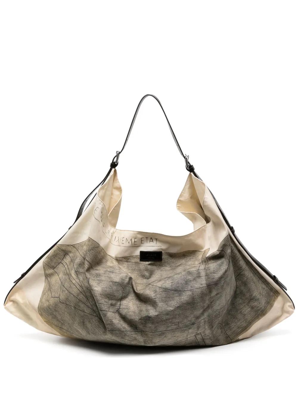 【関税込み】LEMAIRE ベージュ＆カーキ Flag バッグ LEMAIRE: Beige & Khaki Flag Bag | SSENSE