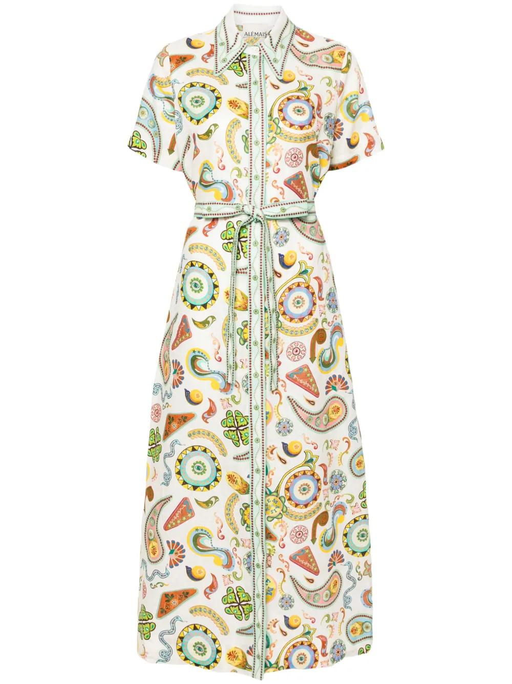arcade midi dress ALMAIS Arcade Linen Midi Dress