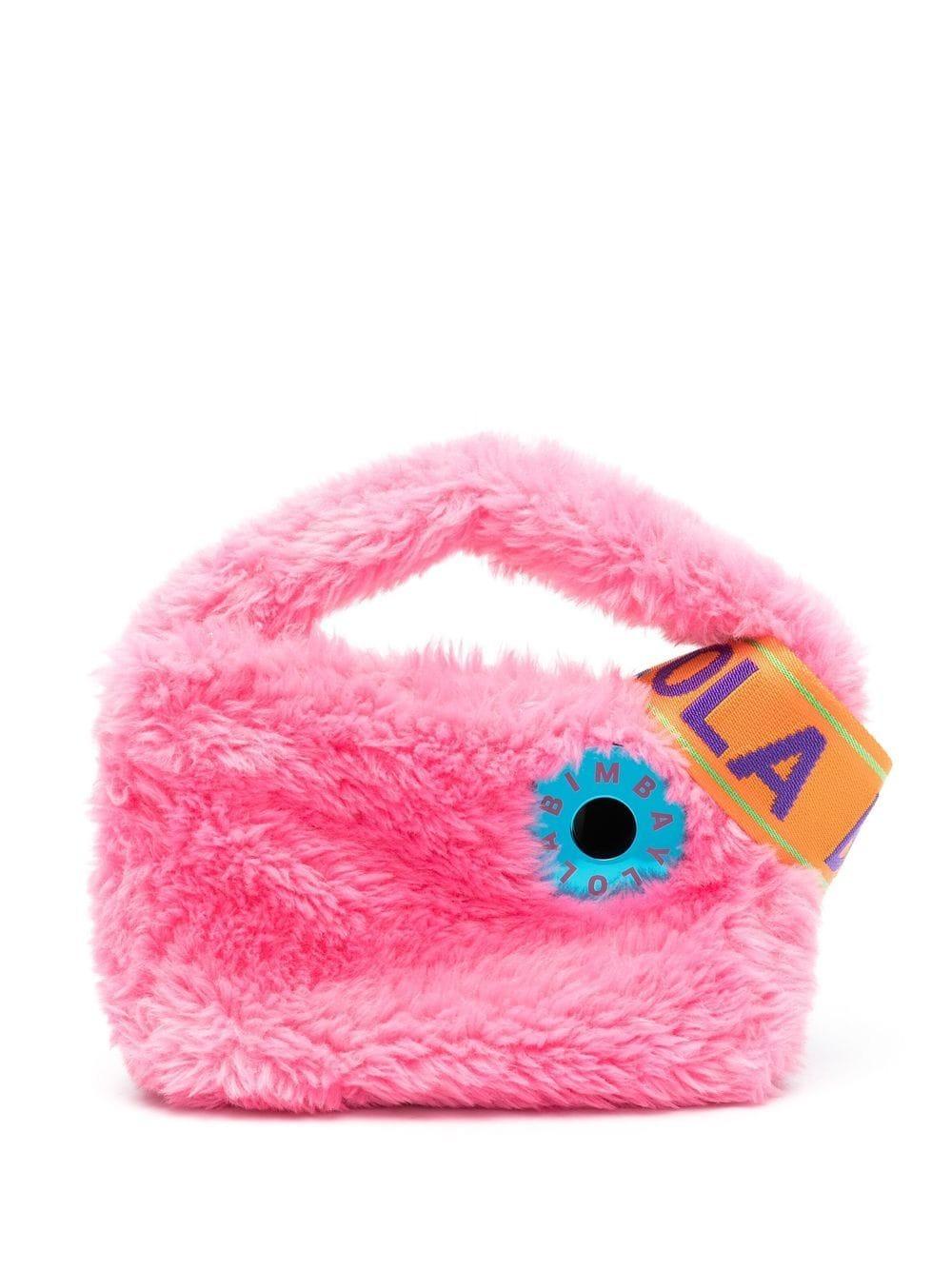 Bimba Y Lola Faux-fur Detail Tote Bag in Pink | Lyst