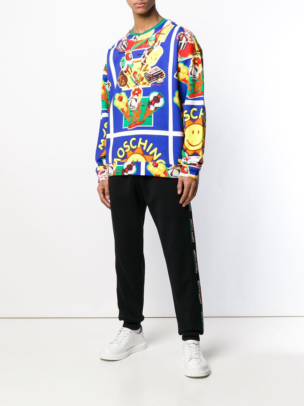 Moschino Cotton Italian Logo Track Pants in Black for Men - Lyst