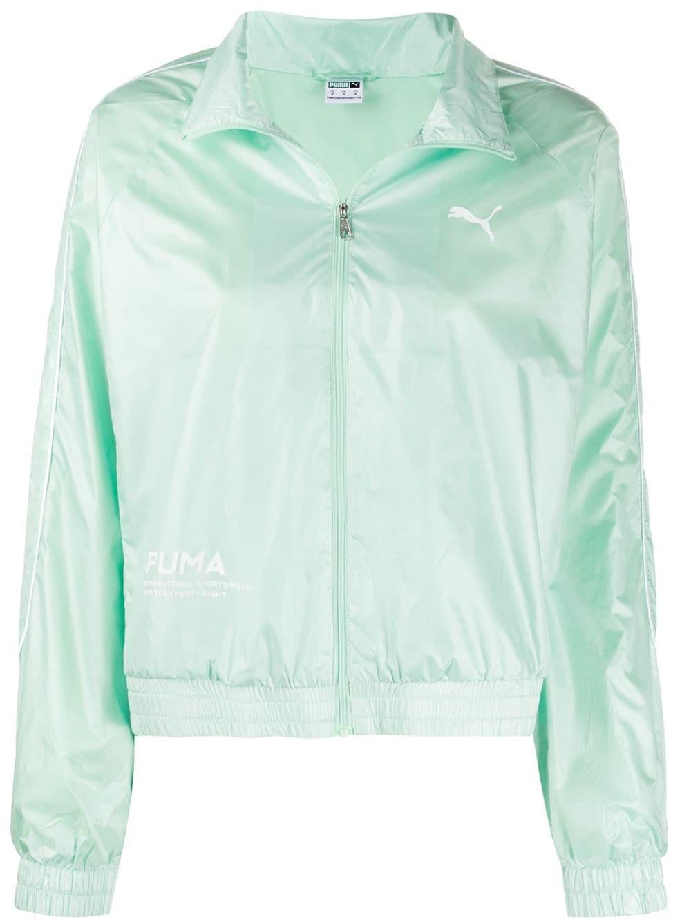 puma green bomber jacket