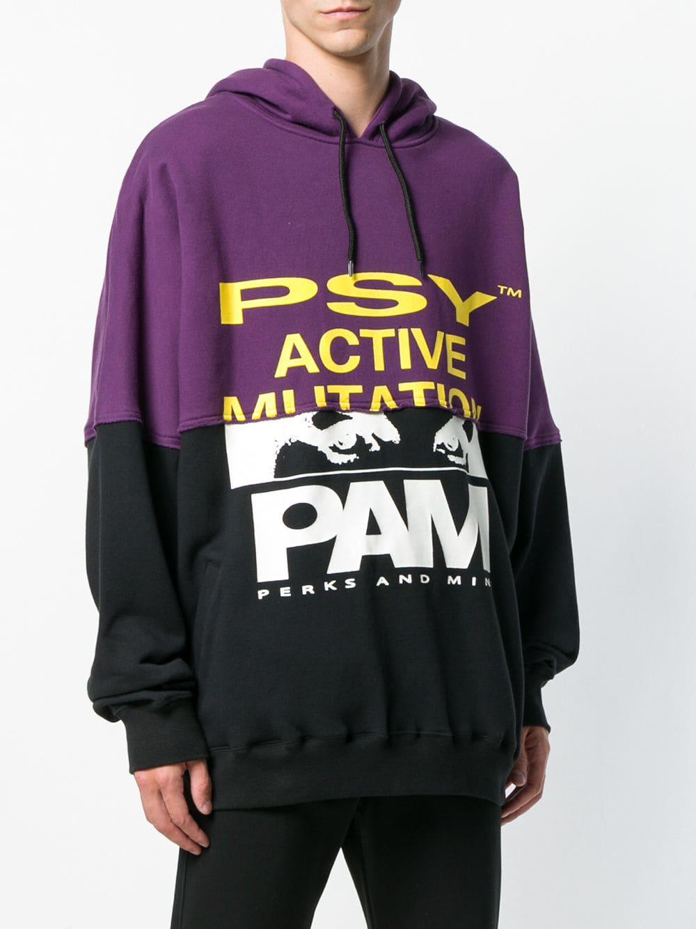 P.a.m. Perks And Mini Cotton Printed Hoodie in Purple for Men - Lyst