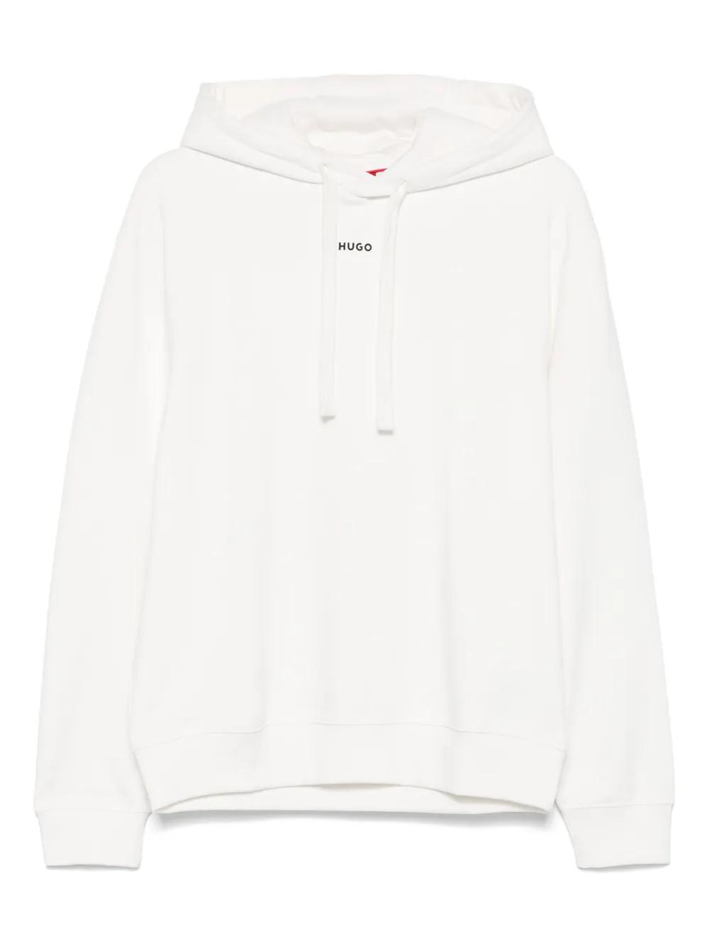 【関税込み】Hugo オフホワイト ボンディングロゴ フーディ オフホワイト パーカー メンズ 正規品 OFF-WHITE プルオーバー