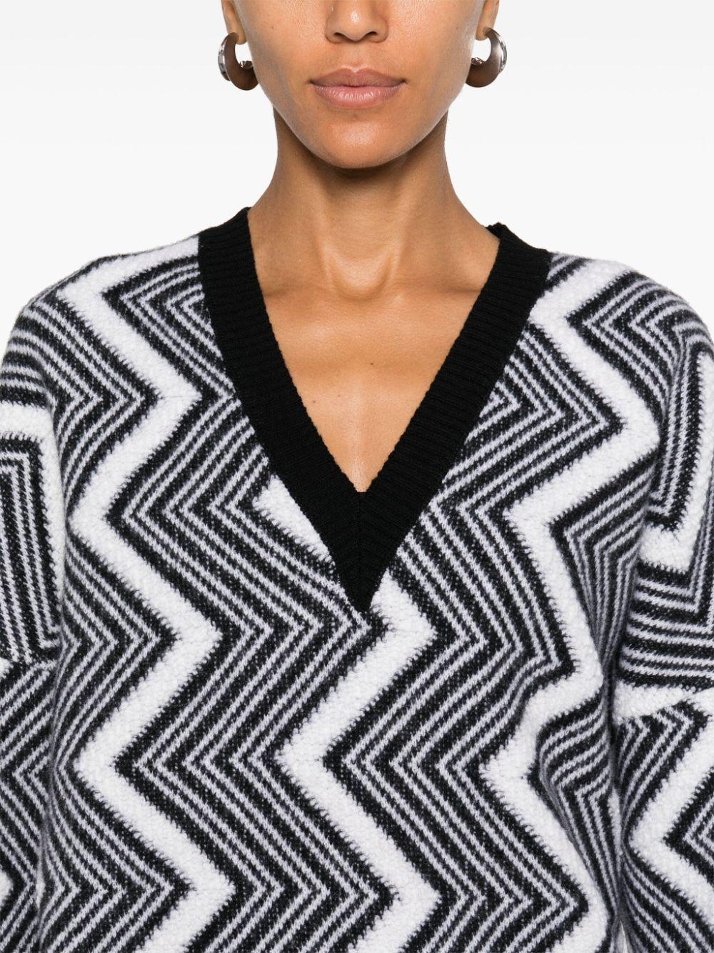 Missoni レディース ブラック ジグザグ セーター セーター & ニット