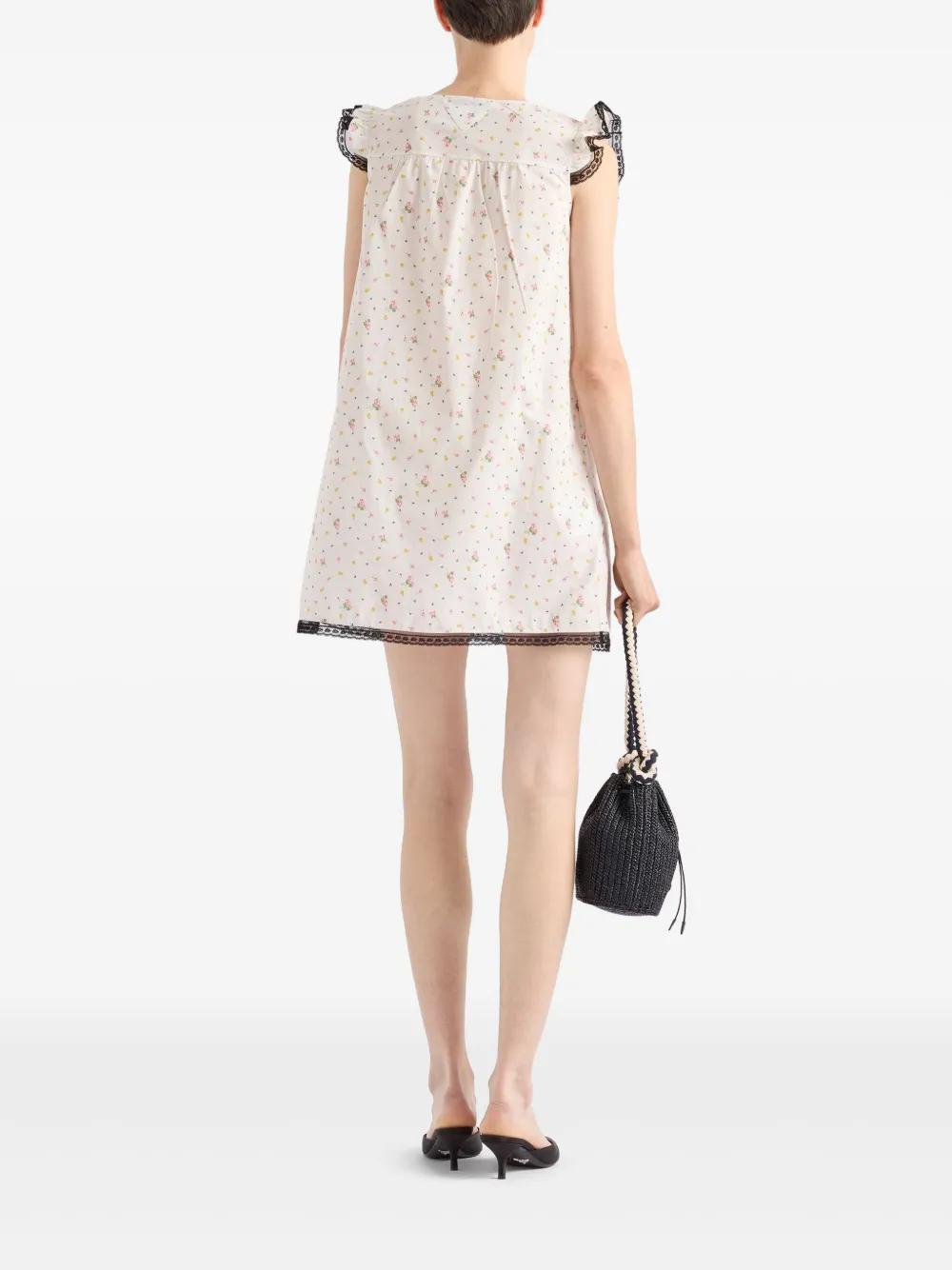 【プラダ・PRADA】Short cotton dress Prada Cotton Dress | Blue | FARFETCH