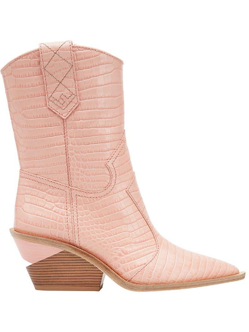 fendi pink cowboy boots