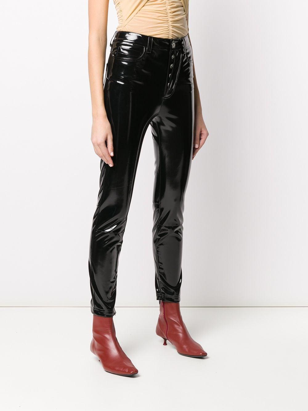 shiny skinny trousers