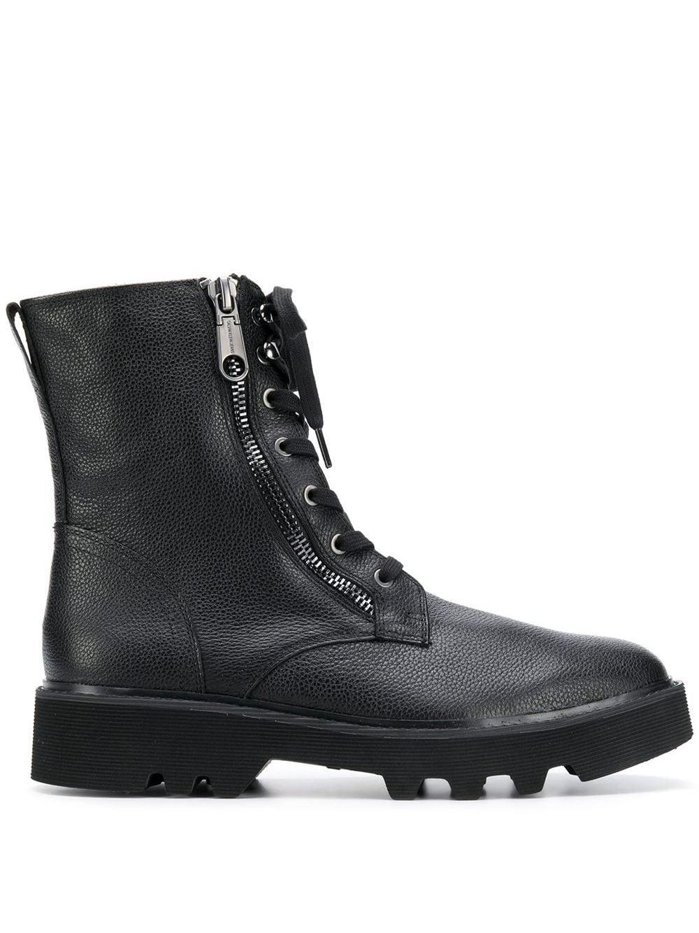 Botas militares Calvin Klein de Cuero de color Negro para hombre | Lyst
