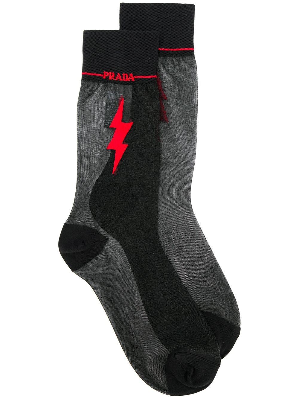prada socks black