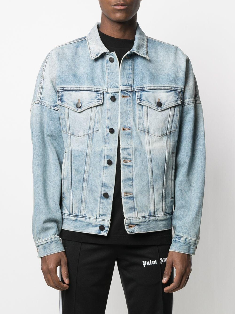 palm angels logo denim jacket