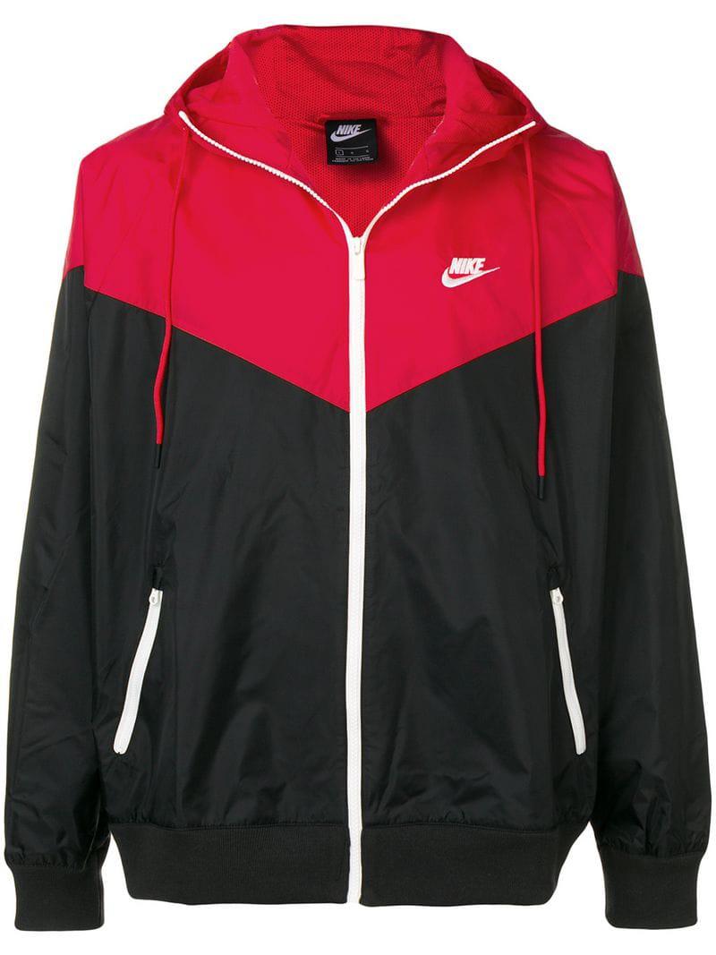 nike red and black jacket