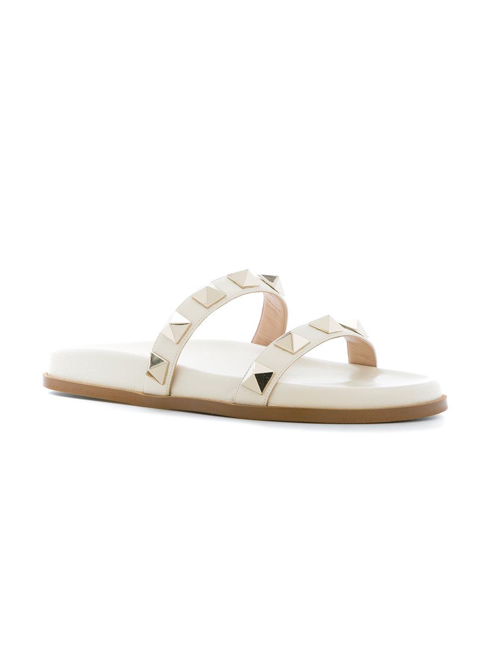 valentino macro stud slides