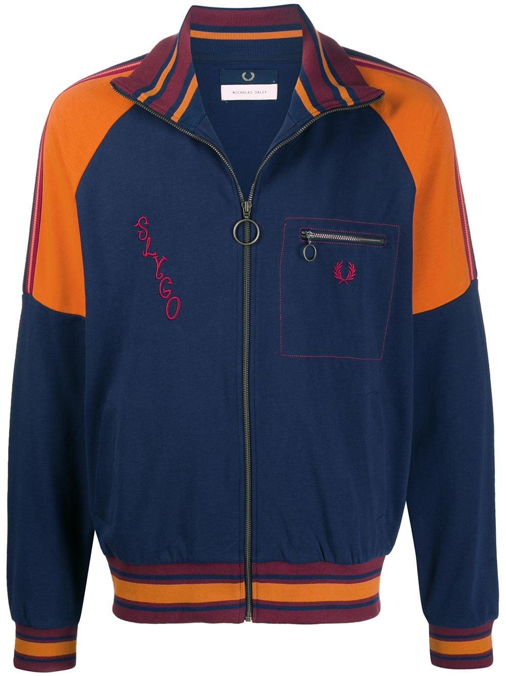 メンズ Fred Perry Nicholas Daley トラックジャケット ブルー メンズ Fred Perry Nicholas Daley トラックジャケット ブルー