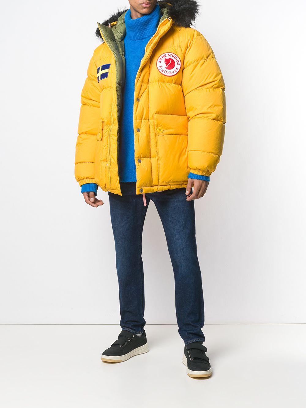 Acne Studios X Fjällräven Reversible Down Jacket in Yellow for Men - Lyst