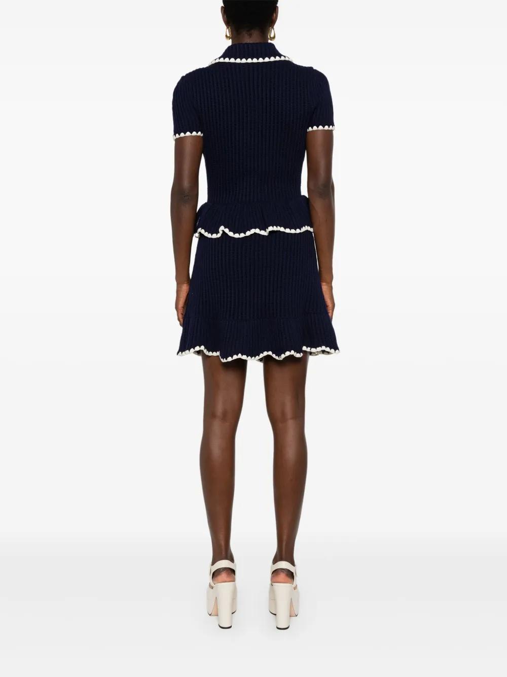 オールインワン・サロペット Self-Portrait Crochet' Dress In Blue Viscose Blend Self-Portrait Crochet Dress in Blue | Lyst