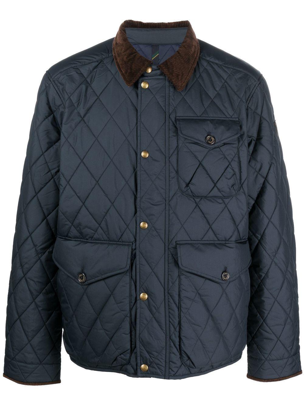Polo Ralph Lauren Pouch-pocket Quilted Jacket in Blue for Men | Lyst